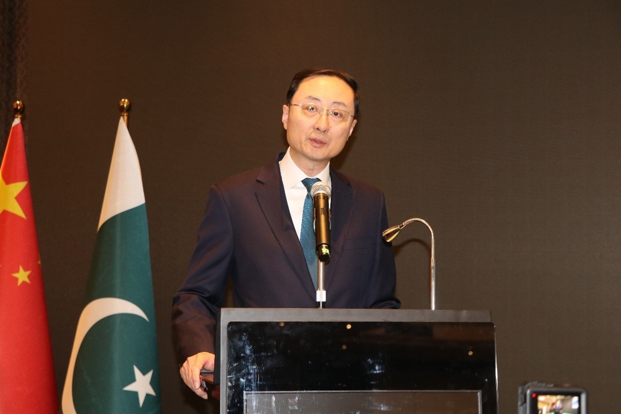 外交部副部長(zhǎng)孫衛(wèi)東致辭。巴基斯坦駐華大使館供圖