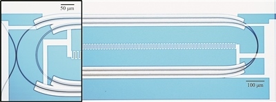微波光量子傳感器的光學(xué)顯微照片。圖片來源：美國哈佛大學(xué)