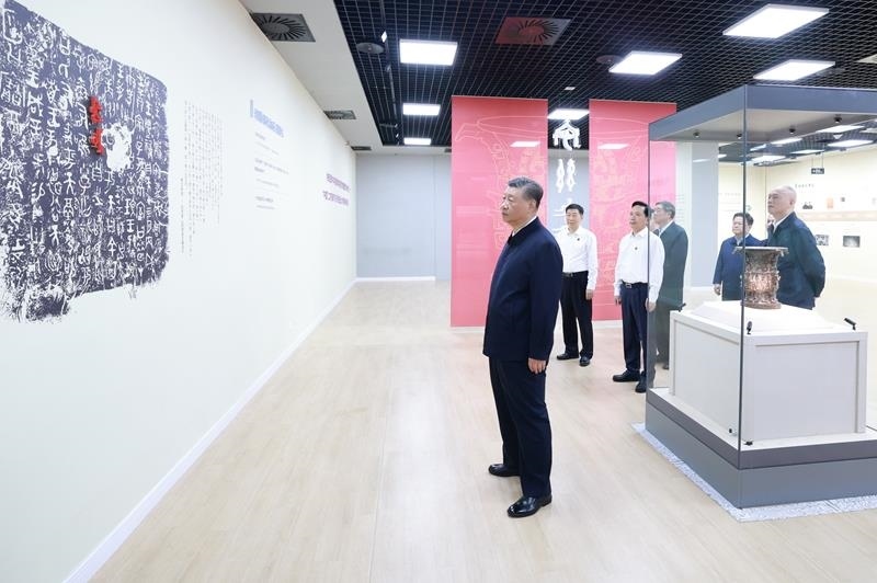 △2024年9月10日，習(xí)近平總書記來到陜西寶雞市參觀寶雞青銅器博物院。